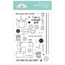 Doodlebug Designs Clear Stamps - Sew Happy
