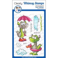 Whimsy Stamps Clear Stamp - Dragon Water Fun