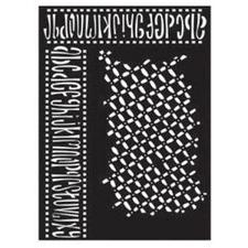 Dylusions Stencil (Mask) - Alphabet Border