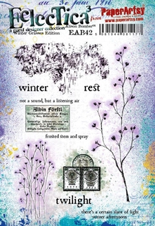 PaperArtsy A5 Cling Stamp - Alison Bomber / 42: Winter Grasses Edition