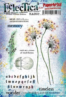 PaperArtsy A5 Cling Stamp - Alison Bomber / 52: Twisted Umbels Edition