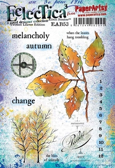 PaperArtsy A5 Cling Stamp - Alison Bomber / 53: Twisted Leaves Edition