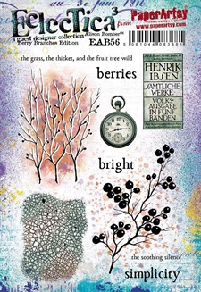 PaperArtsy A5 Cling Stamp - Alison Bomber / 56: Berry Branches Edition