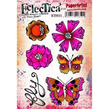 PaperArtsy A5 Cling Stamp - Tracy Scott No. 22 / Flowers fly