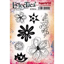 PaperArtsy A5 Cling Stamp - Tracy Scott No. 24 / Flowers & Eye