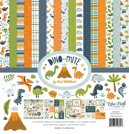 Echo Park Paper Collection Pack 12x12" - Dino-Mite