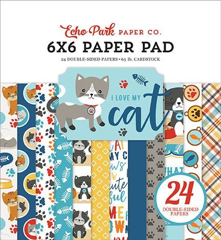 Echo Park Paper Pad 6x6 I Love My Cat