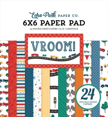 Echo Park Paper Pad 6x6" - Vroom!