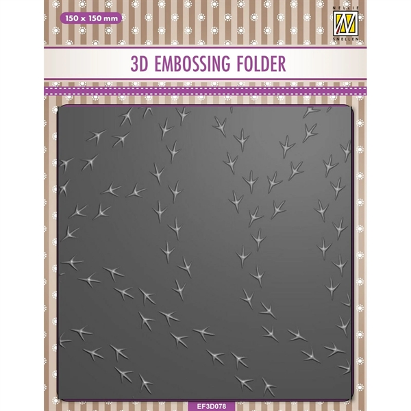 Nellie Snellen 3D Embossing Folder - Birdfeet
