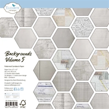 Elizabeth Crafts Paper Pack 12x12" - Background Volume 5 (Beautifully Worn)