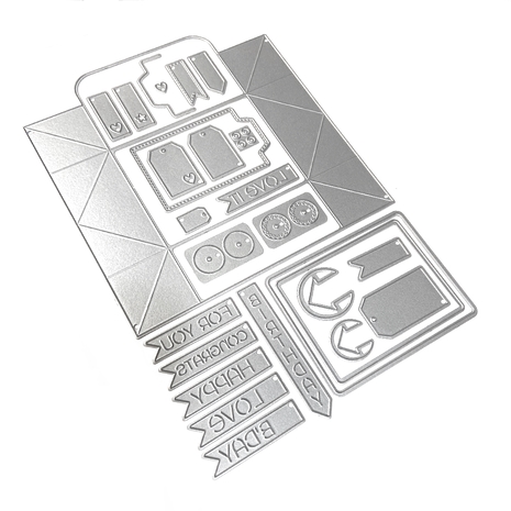 Elizabeth Crafts Die Set - Once in a Lifetime / Box Envelope