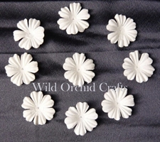 Wild Orchid Crafts - Foundation White Blooms 3 cm (100 stk.)