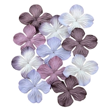Wild Orchid Crafts - Paper Hydrangea Blooms 25 mm / Purple & Lilac (100 stk.)