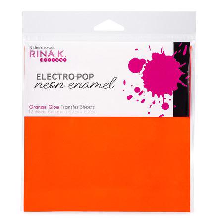 Rina K Design Enamel Transfer Sheets - Neon / Orange Glow