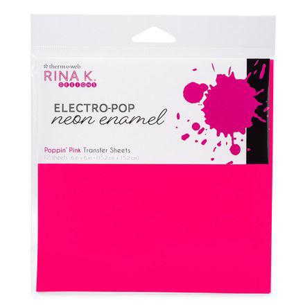 Rina K Design Enamel Transfer Sheets - Neon / Poppin\' Pink