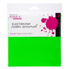 Rina K Design Enamel Transfer Sheets - Neon / Screamin' Green