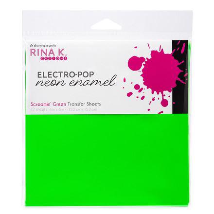 Rina K Design Enamel Transfer Sheets - Neon / Screamin\' Green