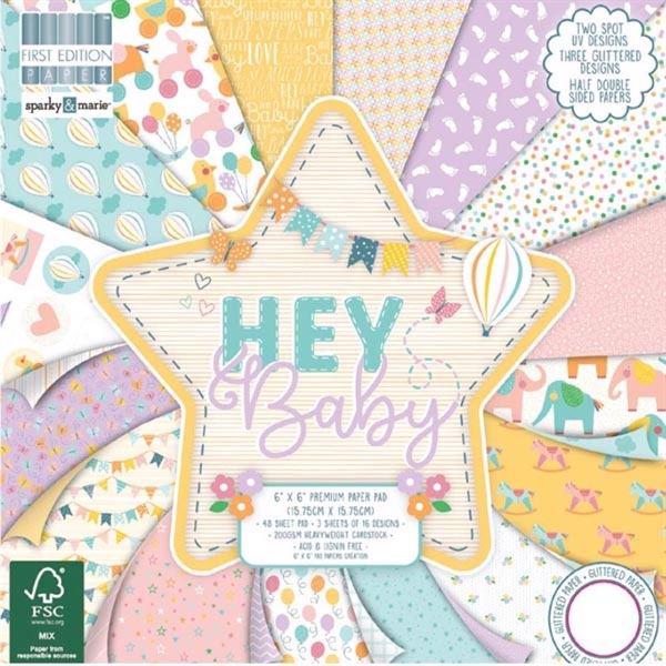First Edition Paper Pad 6x6" - Hey Baby