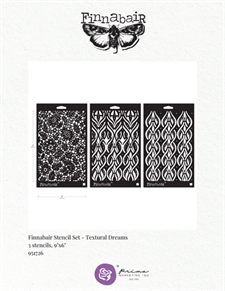 Prima / Finnabair Stencil Set 6x9" - Victorian Tiles (3 pcs)
