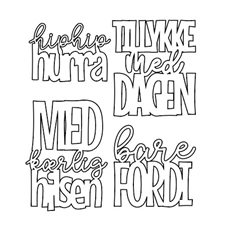 Gittes Eget Design Dies - Frisk Font / Mini Tekster