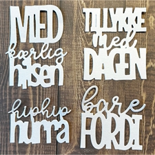 Gittes Eget Design Dies - Frisk Font / Mini Tekster