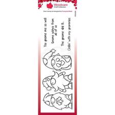Woodware Clear Stamp - Three Gnomes (aflangt)