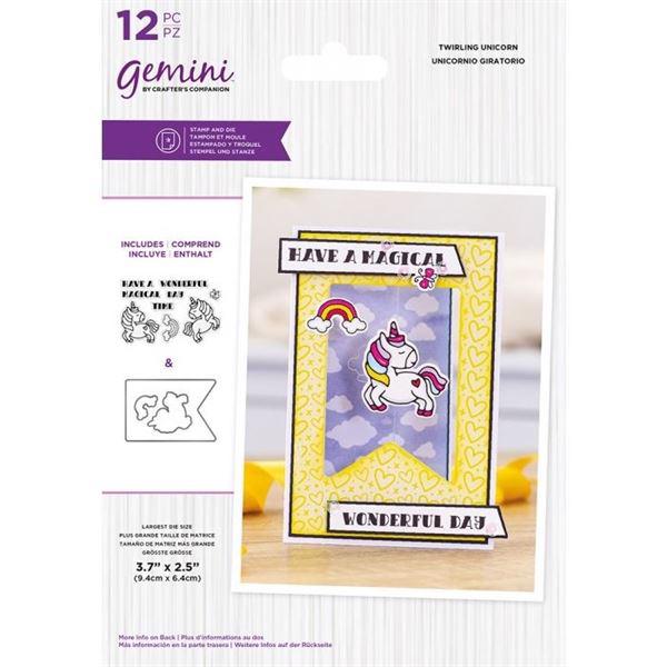 Crafters Companion / Gemini Stamp & Die - Twirling Unicorn