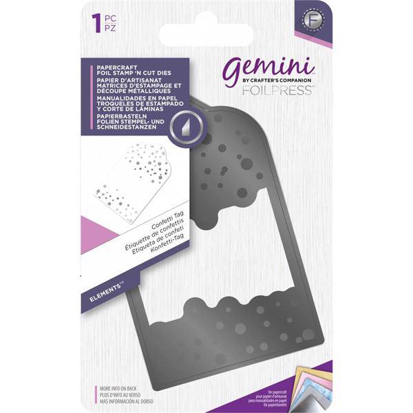 Gemini Foil Stamp\'N Cut Die - Confetti Tag