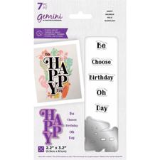 Crafters Companion Stamp & Die - Gemini / Happy