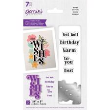 Crafters Companion Stamp & Die - Gemini / Wishes
