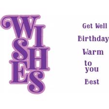 Crafters Companion Stamp & Die - Gemini / Wishes