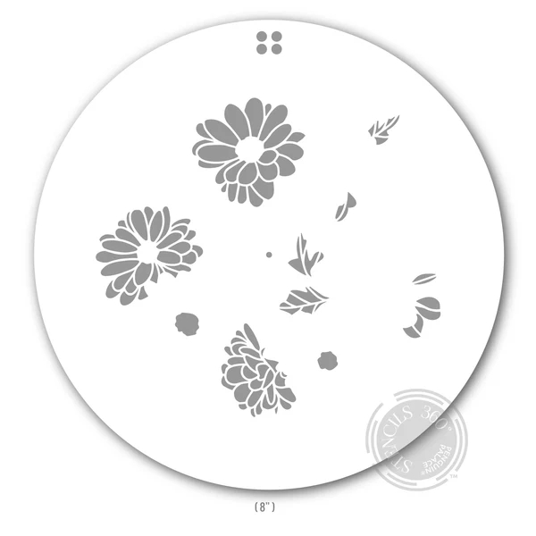 Sunbird Spark Stencils 360°™ - Stencil 8" / Gerbera Daisies