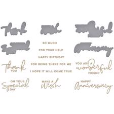 Spellbinders Hot Foil Plate - Yana\'s Special Sentiments