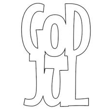 Gitte\'s egne DIE Designs - Frisk Font / GOD JUL (stor)