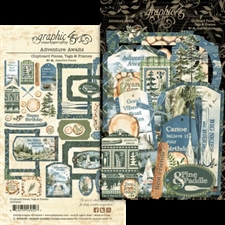Graphic 45 Chipboard Pieces, Tags & Frames- Adventure Awaits 