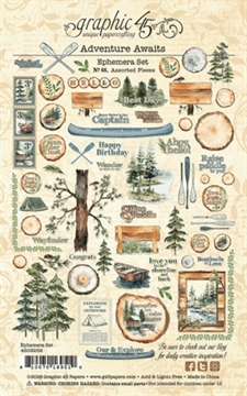 Graphic 45 Ephemera Assortment - Adventure Awaits 