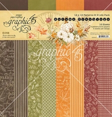 Graphic 45 Paper Pad 12x12" - Autumn Greetings / Patterns & Solids