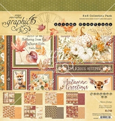 Graphic 45 Paper Pad 8x8" - Autumn Greetings