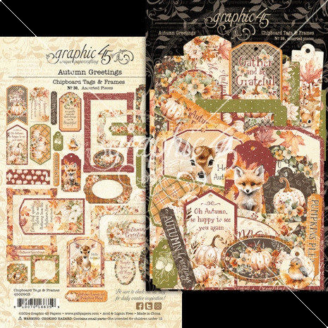 Graphic 45 Diecuts / Tags & Frames - Autumn Greetings