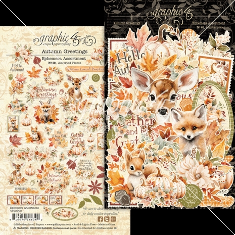 Graphic 45 Ephemera Assortment - Autumn Greetings