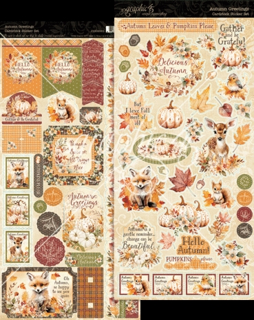 Graphic 45 Stickers Sheet - Autumn Greetings