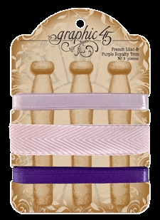 Graphic 45 Staples Embellishment Trims - French Lilac & Purple Royalty