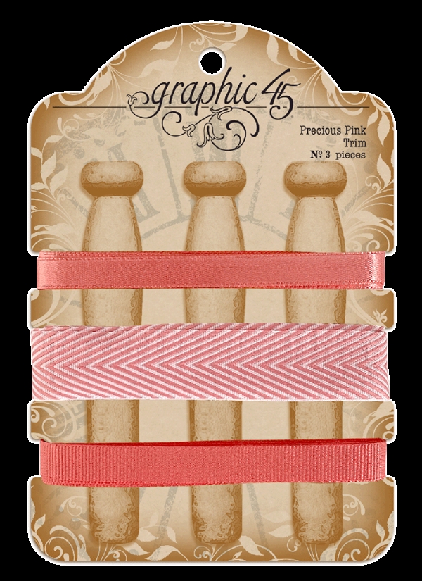 Graphic 45 Staples Embellishment Trims - Precious Pink