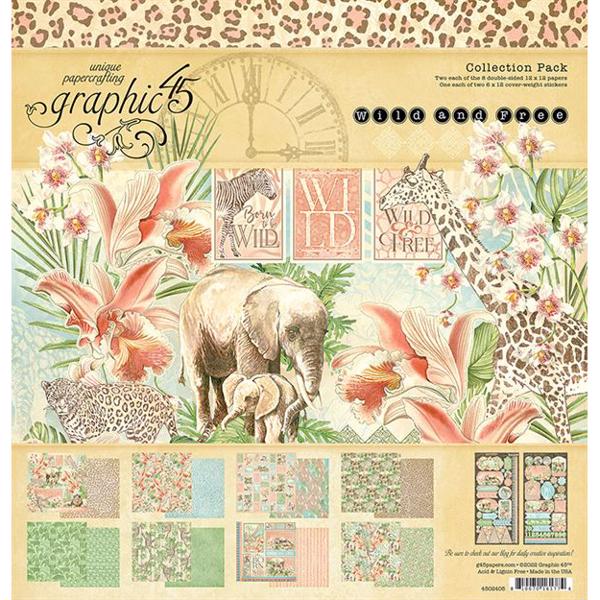 Graphic 45 Collection Pack 12x12" - Wild & Free