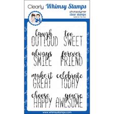 Whimsy Stamps Clear Stamp - Happy Headlines