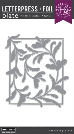 Hero Arts Letterpress & Foil Debossing Plate - Decorative Floral