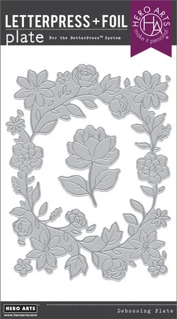 Hero Arts Letterpress & Foil Debossing Plate - Floral Border