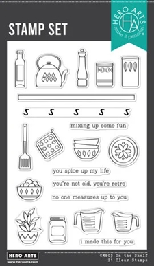 Hero Arts Clear Stamp & DIE Set - Retro Kitchen / On the Shelf