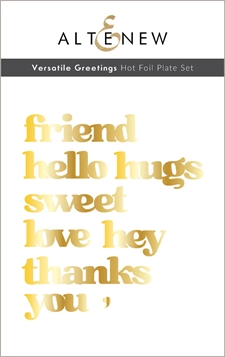 Altenew HOT Foil Plate - Vertatile Greetings (Bundle w. Die)