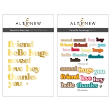 Altenew HOT Foil Plate - Vertatile Greetings (Bundle w. Die)